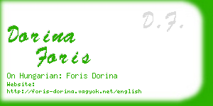 dorina foris business card